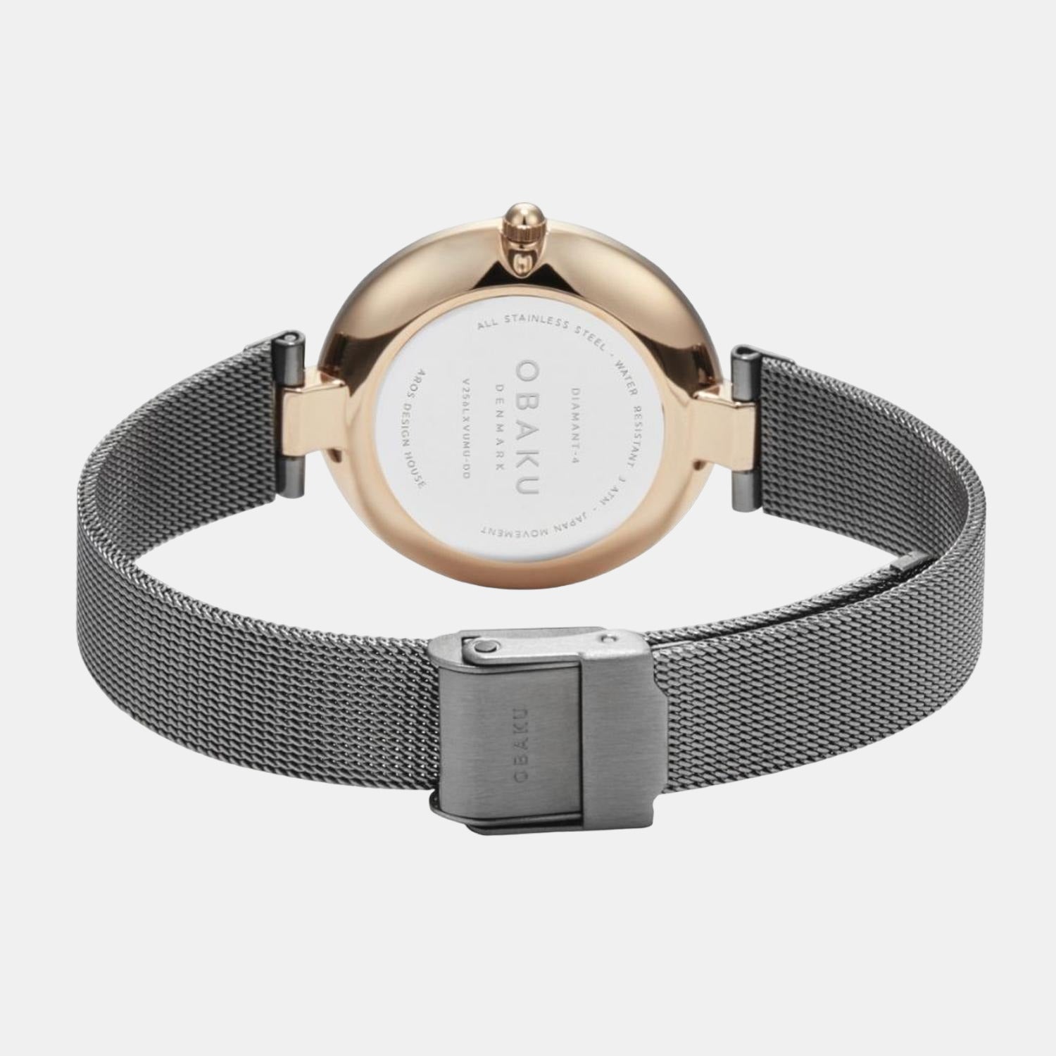 Obaku Diamant Women Quartz Brown Dial Analog Stainless Steel Watch V256LXVUMU-DD - view 2