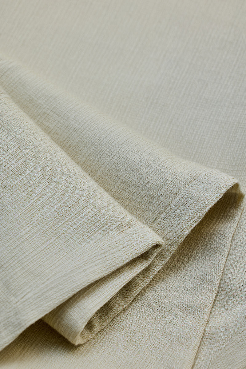 SNITCH Cream Textured Relaxed Fit Trousers - view 9