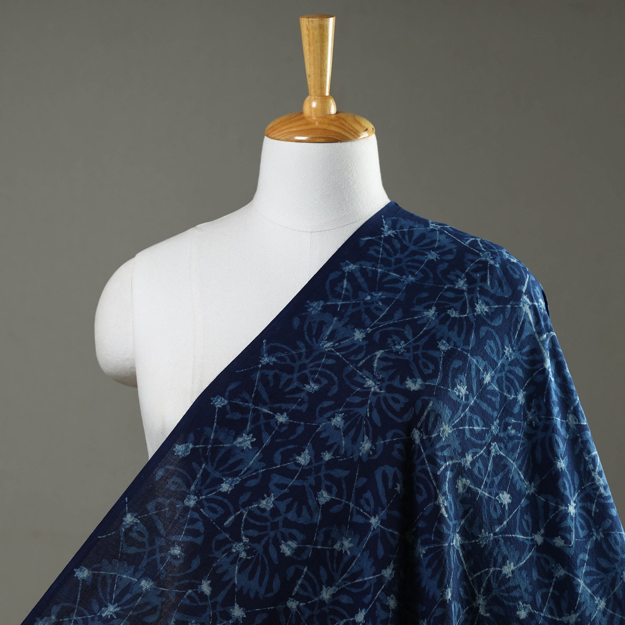 HAVELI CHRONICLES Blue - Akola Hand Block Printed Cotton Fabric