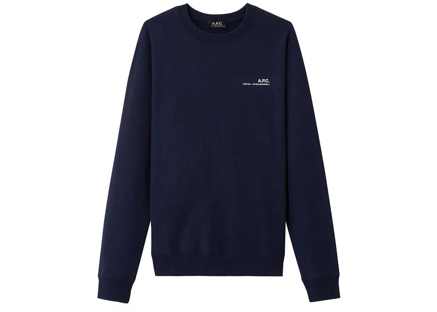 P c item – A.P.C. Item Sweatshirt Dark Navy Blue