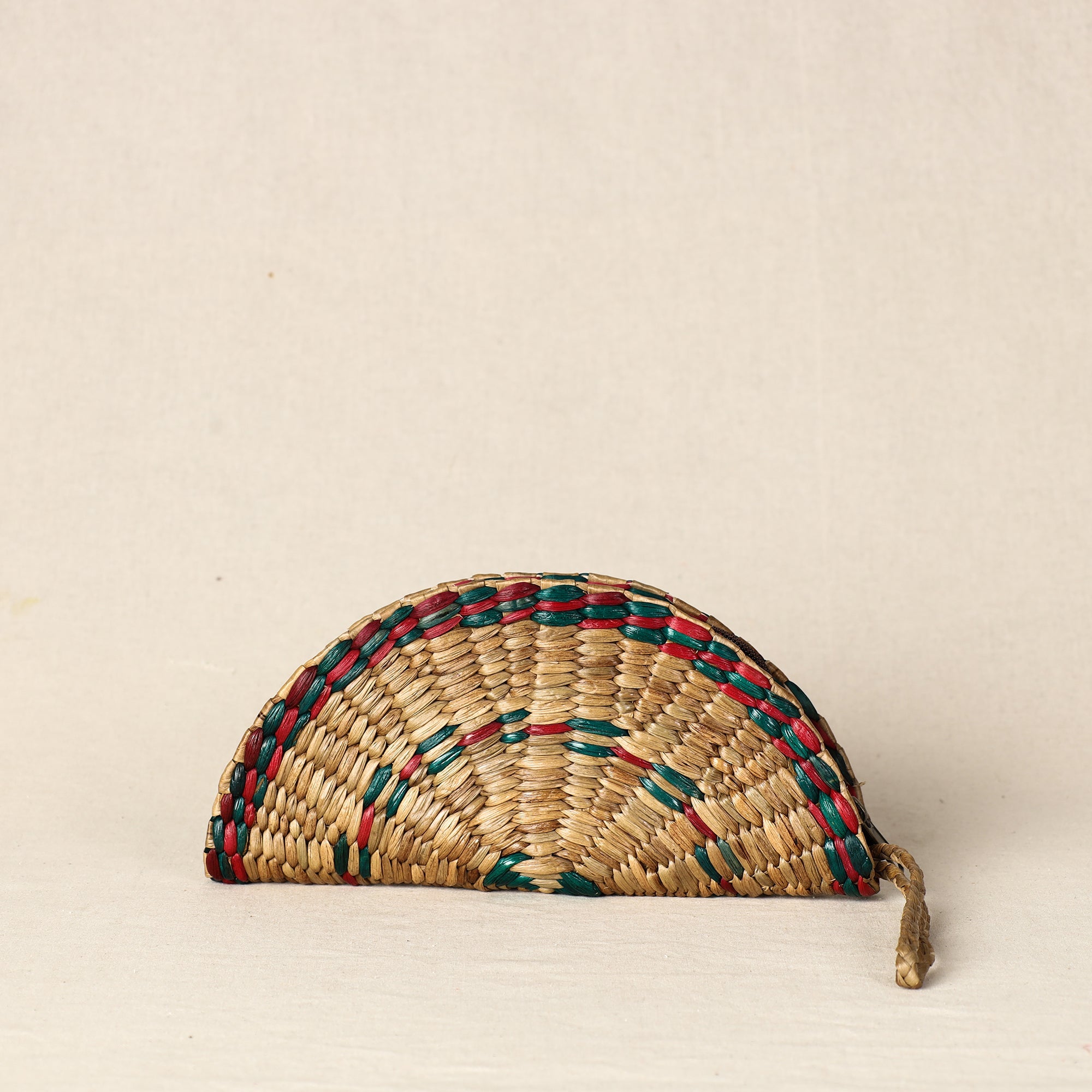 ITOKRI CRAFTS INITIATIVE Beige - Handmade Organic Water Hyacinth Hand Purse from Assam