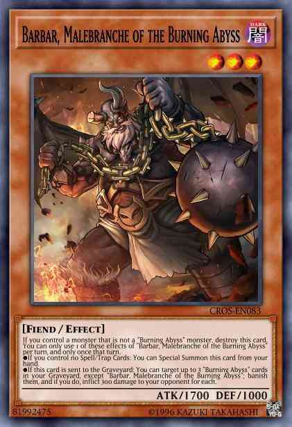 Barbar malebranche – Yu-Gi-Oh! Barbar, Malebranche of the Burning Abyss - CROS-EN083 - Rare - Unlimited