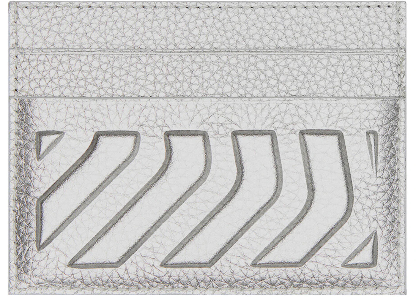 Balenciaga Car Card Holder Metallized Silver