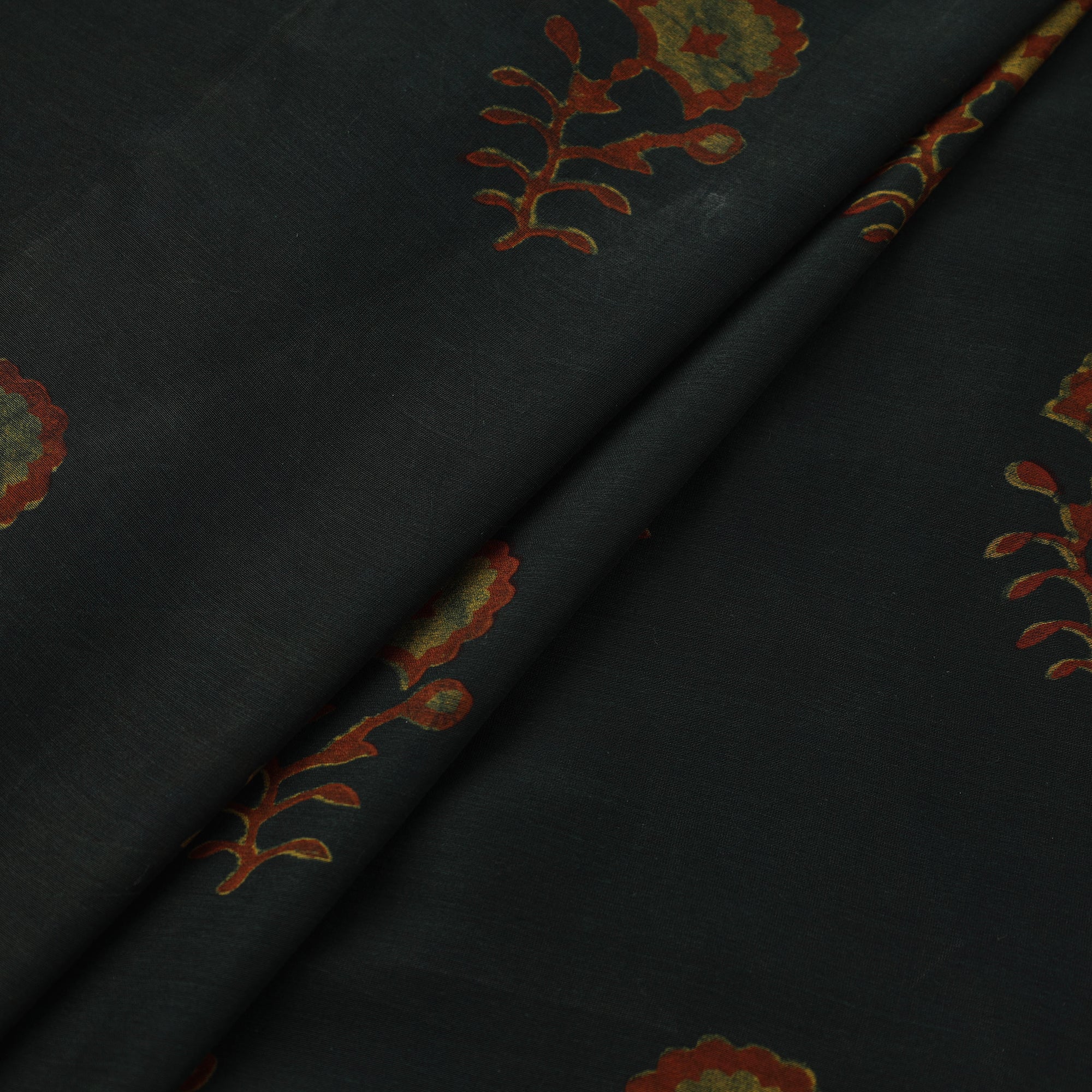 HAVELI CHRONICLES Natural Dyed Chanderi Silk Akola Print Fabric 06 - view 2