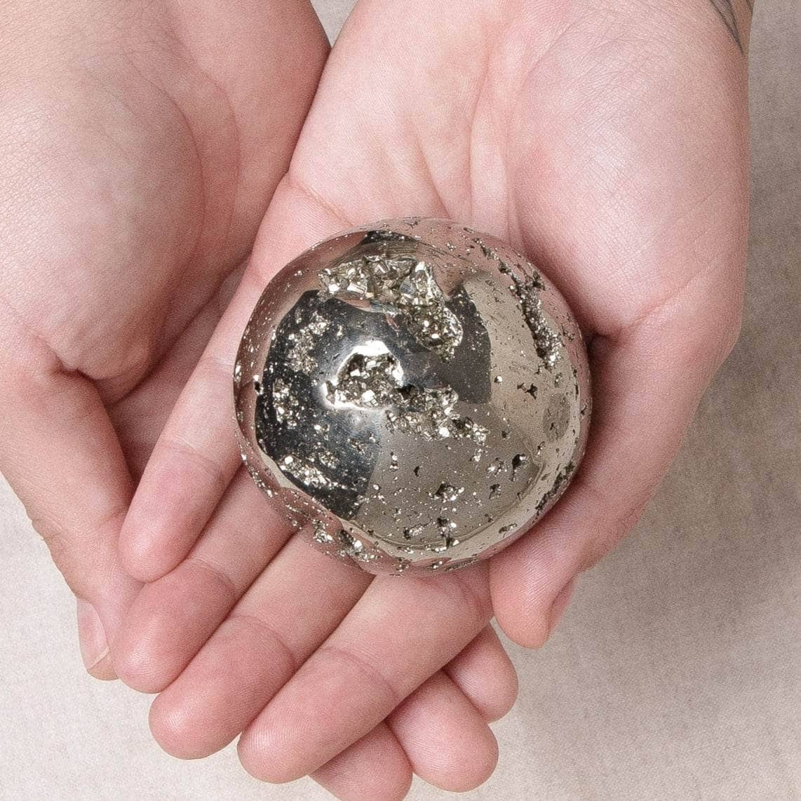 Tiny Rituals Natural Pyrite Sphere - AAA Premium Quality - view 2