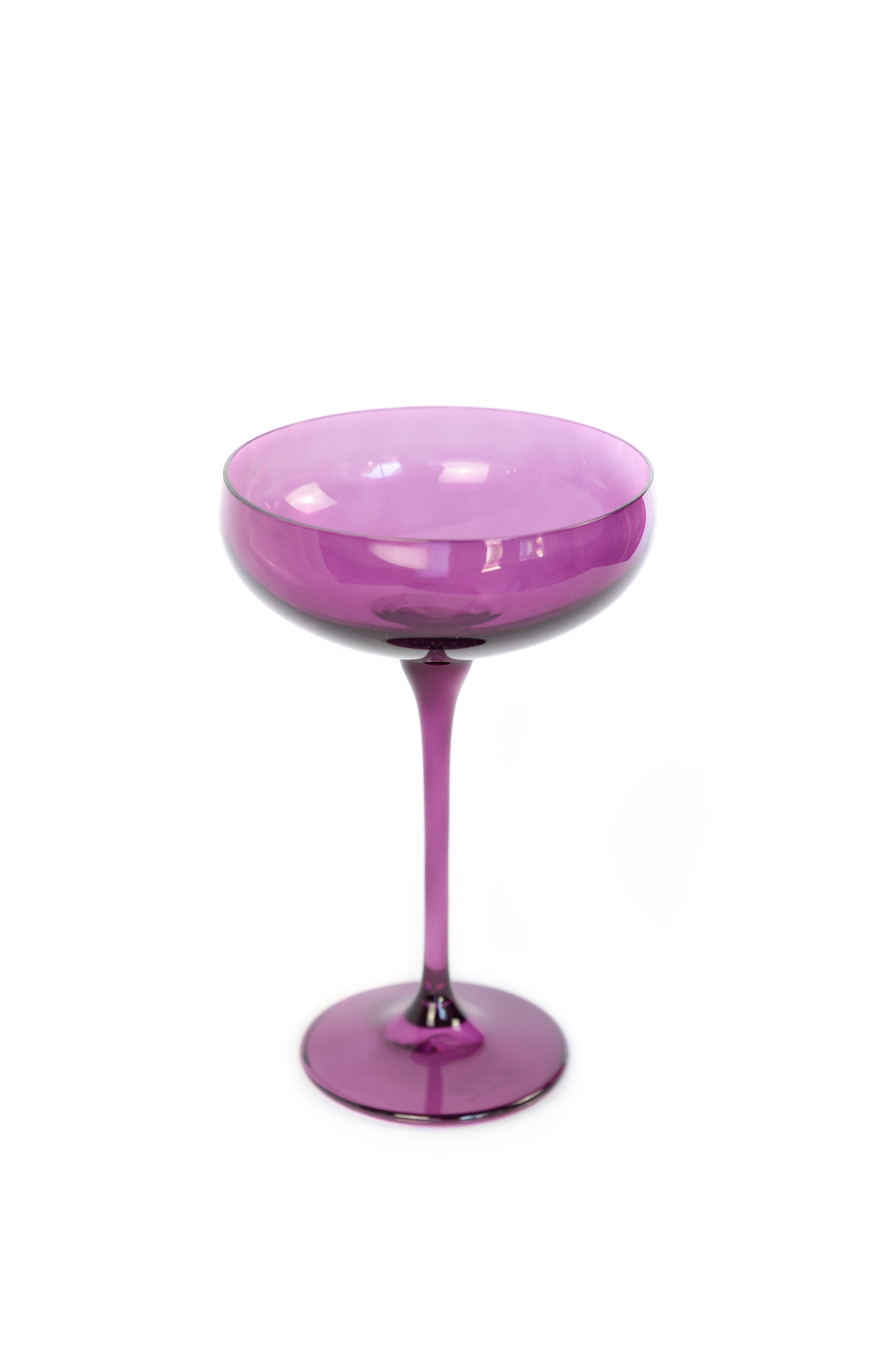 Estelle Colored Glass Estelle Colored Champagne Coupe Stemware - Set of 2 {Amethyst} - view 7