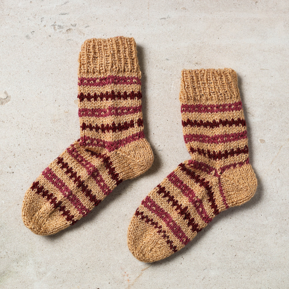 KILMORA Beige - Kumaun Hand Knitted Woolen Socks - Kids