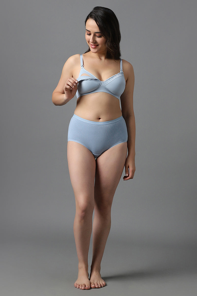Amante Padded Non-wired Maternity Bra - Celestial Blue - view 5