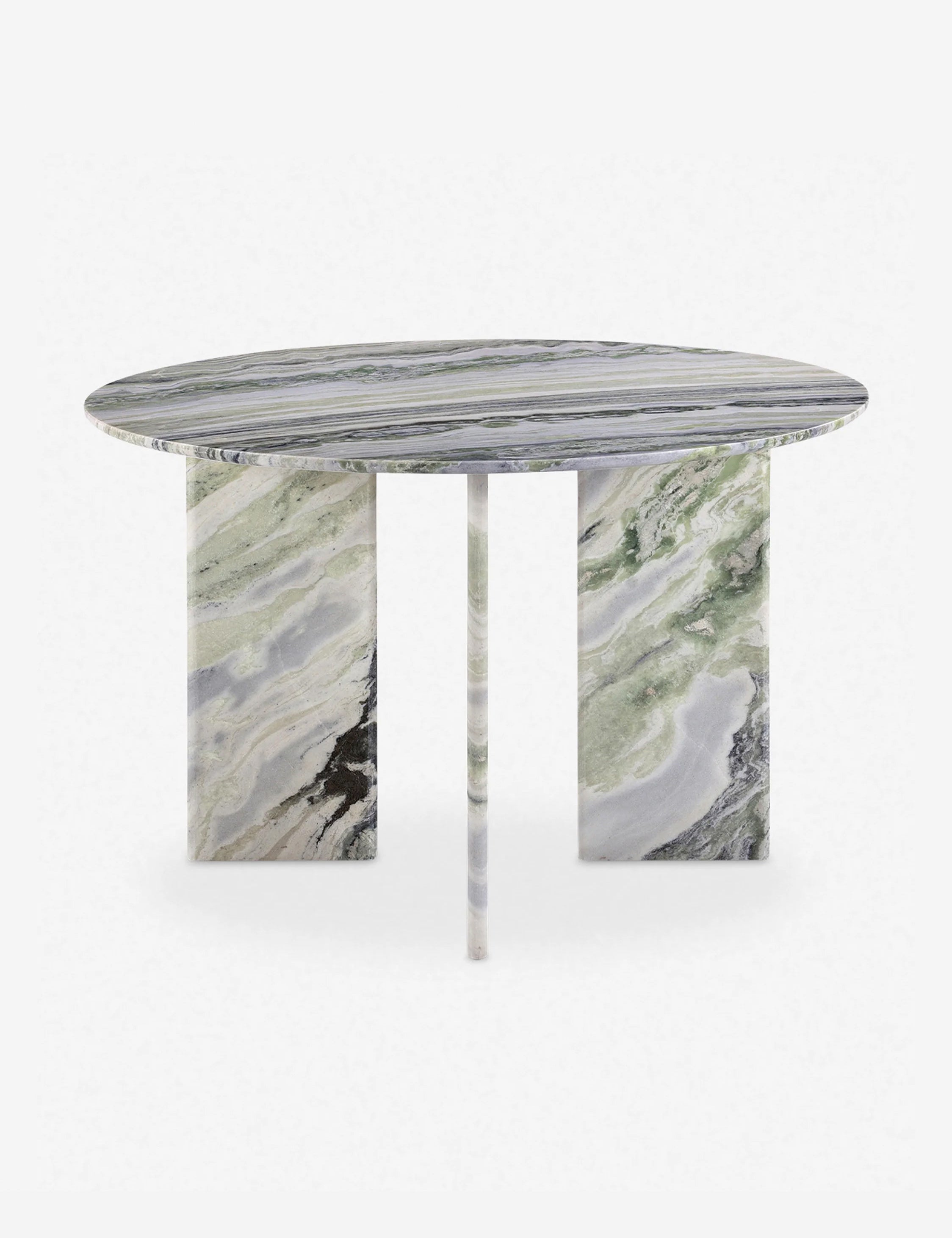 Lulu and Georgia Celia Round Dining Table – Green Onyx Marble