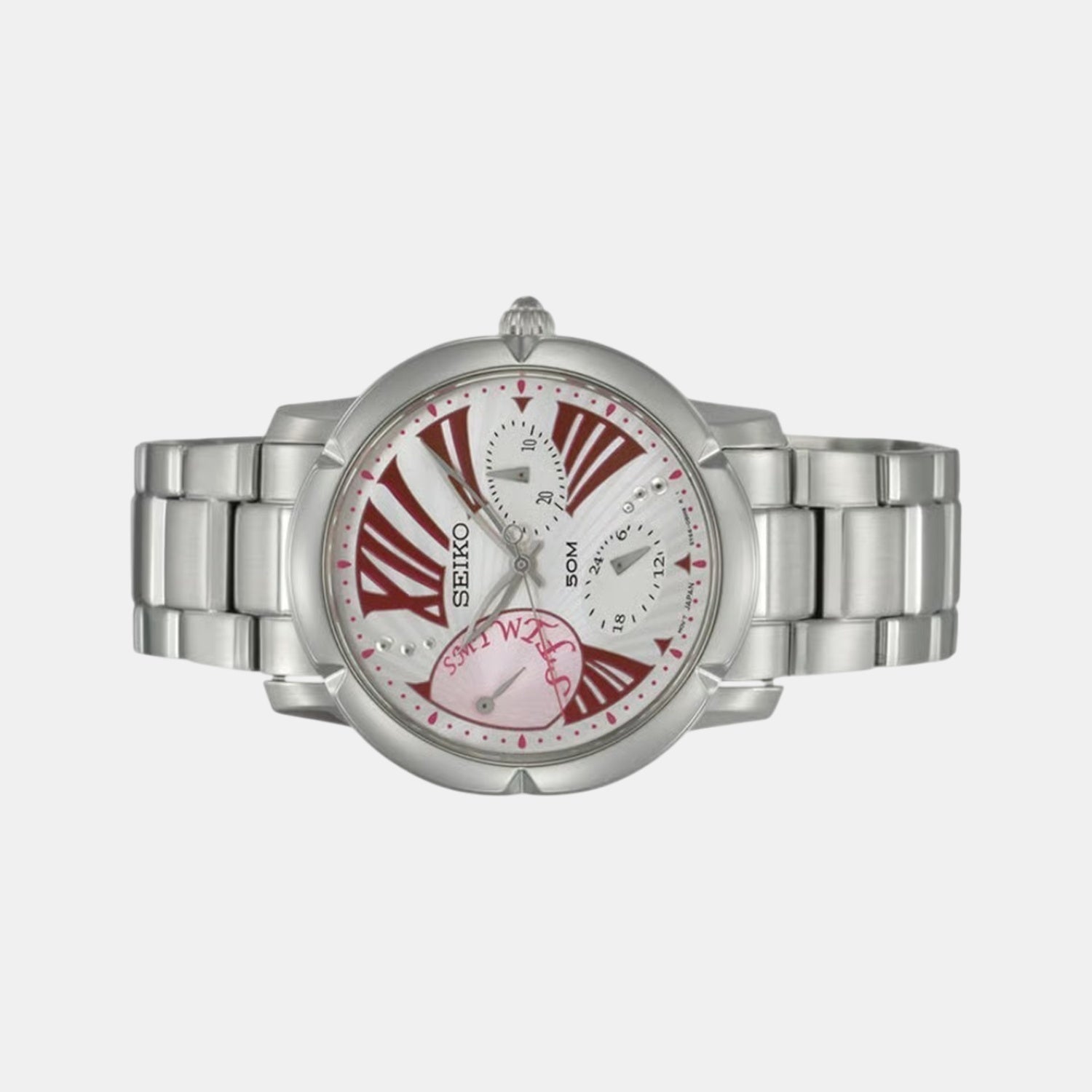 Seiko Dress Women Quartz White Dial Multi-Function Stainless Steel Watch SNT877P1 - view 3