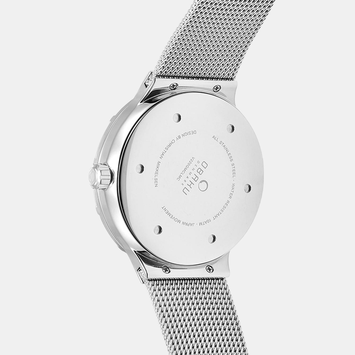 Obaku Dyb Onyx Men Quartz Black Dial Analog Stainless Steel Watch V220GMCBMC - view 2