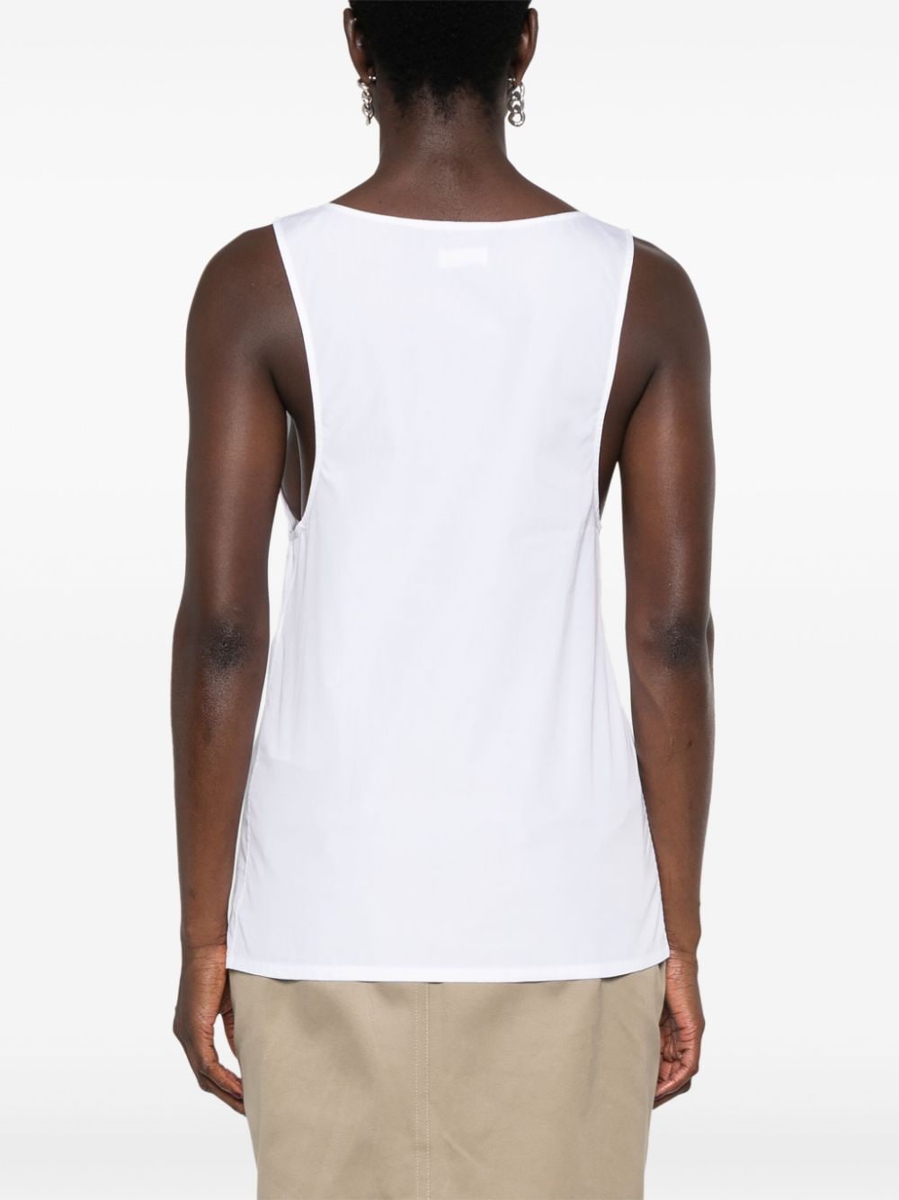 Saint Laurent semi-sheer Henley Tank Top - view 3