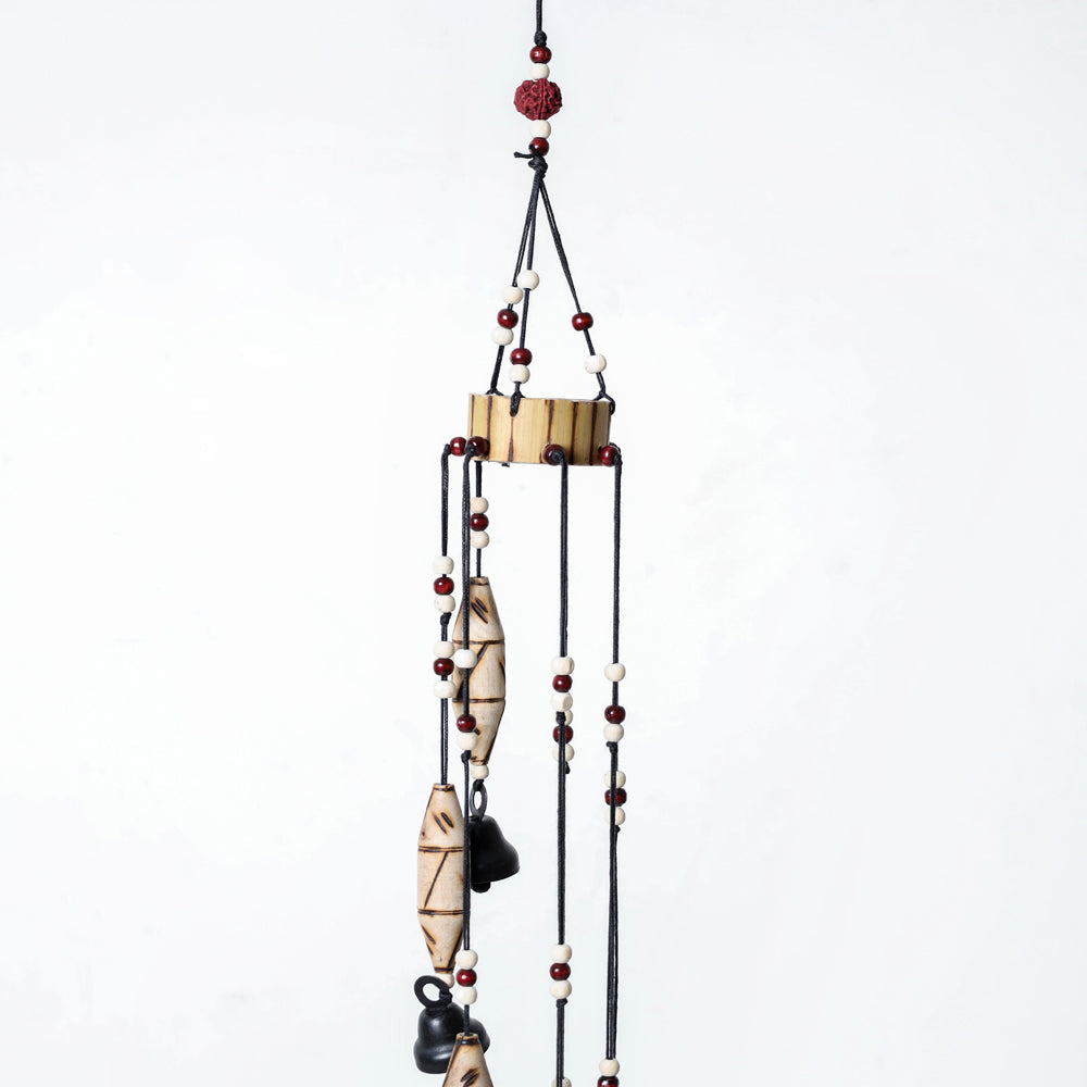 ITOKRI CRAFTS INITIATIVE 7 Bells - Hand Carved Khamhar Wood Wind Chimes - view 2