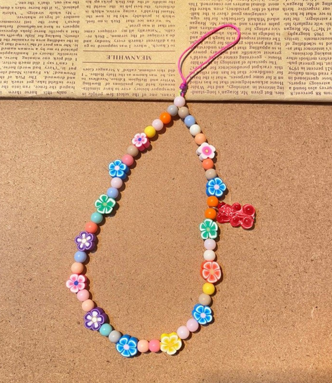 The Case Company Blooming Buddy Bear Beaded Phone Charm