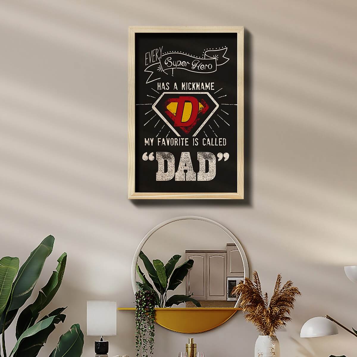 Bigsmall_cc Superhero Dad Wooden Wall Art - view 3