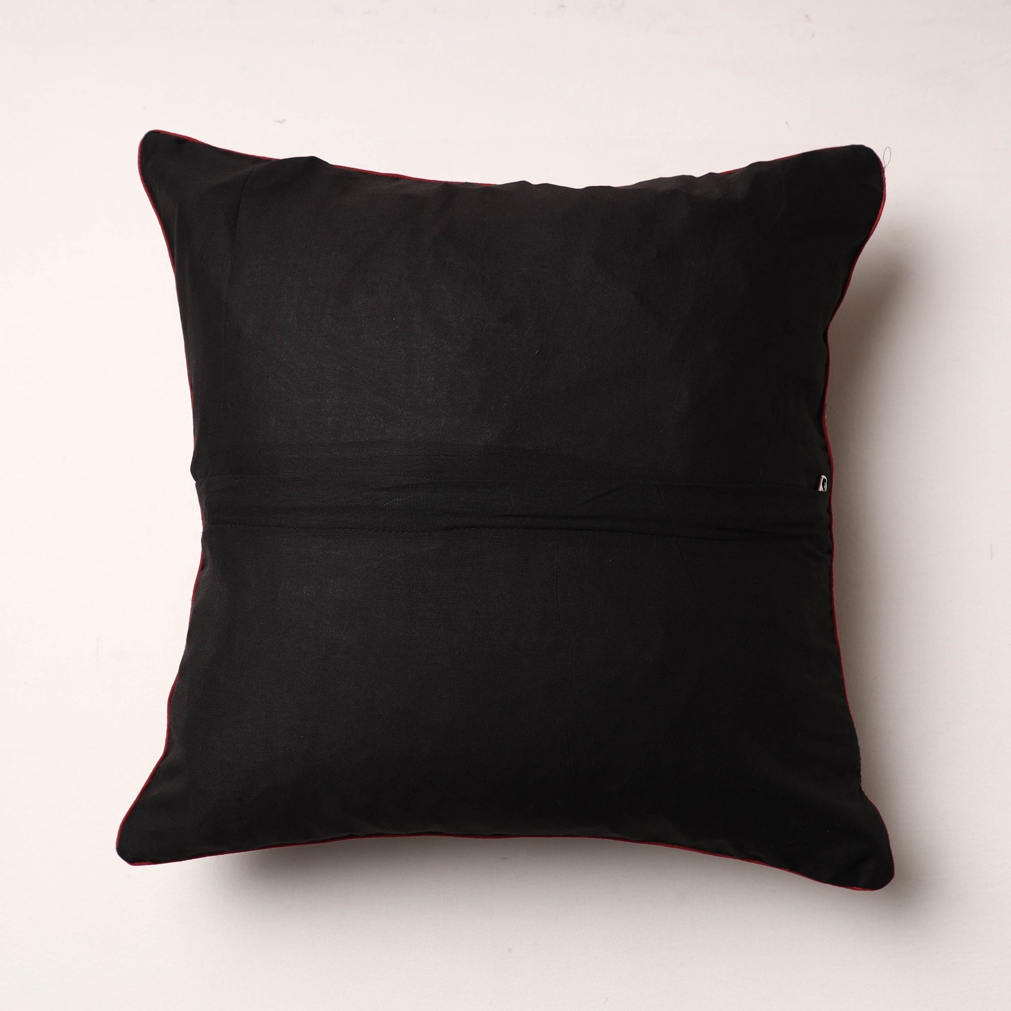 HAVELI CHRONICLES Black - Ajrakh Block Printed Cotton Cushion Cover (16 x 16 in) - view 3