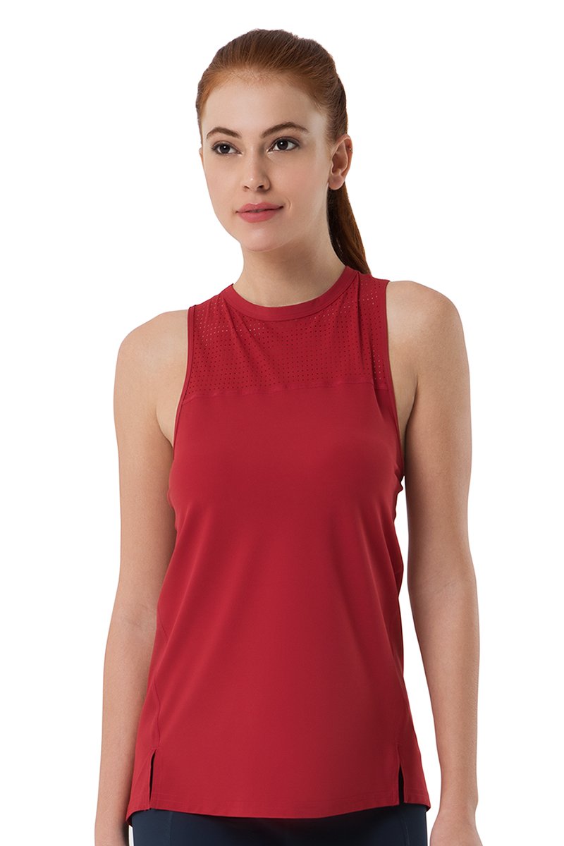 amante Smooth and Seamless Fitness Tank Top - Deep Claret