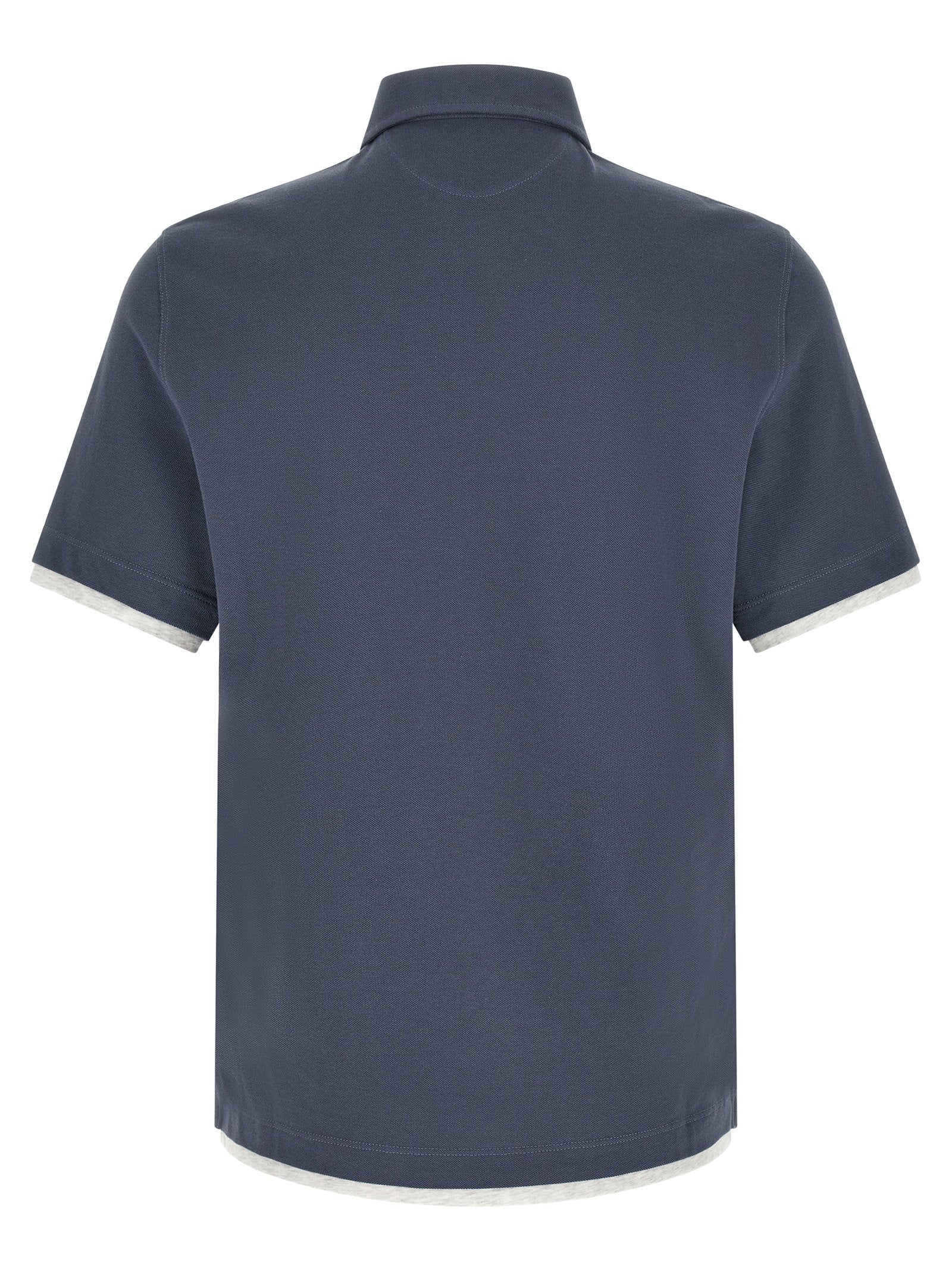 Brunello Cucinelli Double Layer Polo Shirt – 100% cotton - view 2