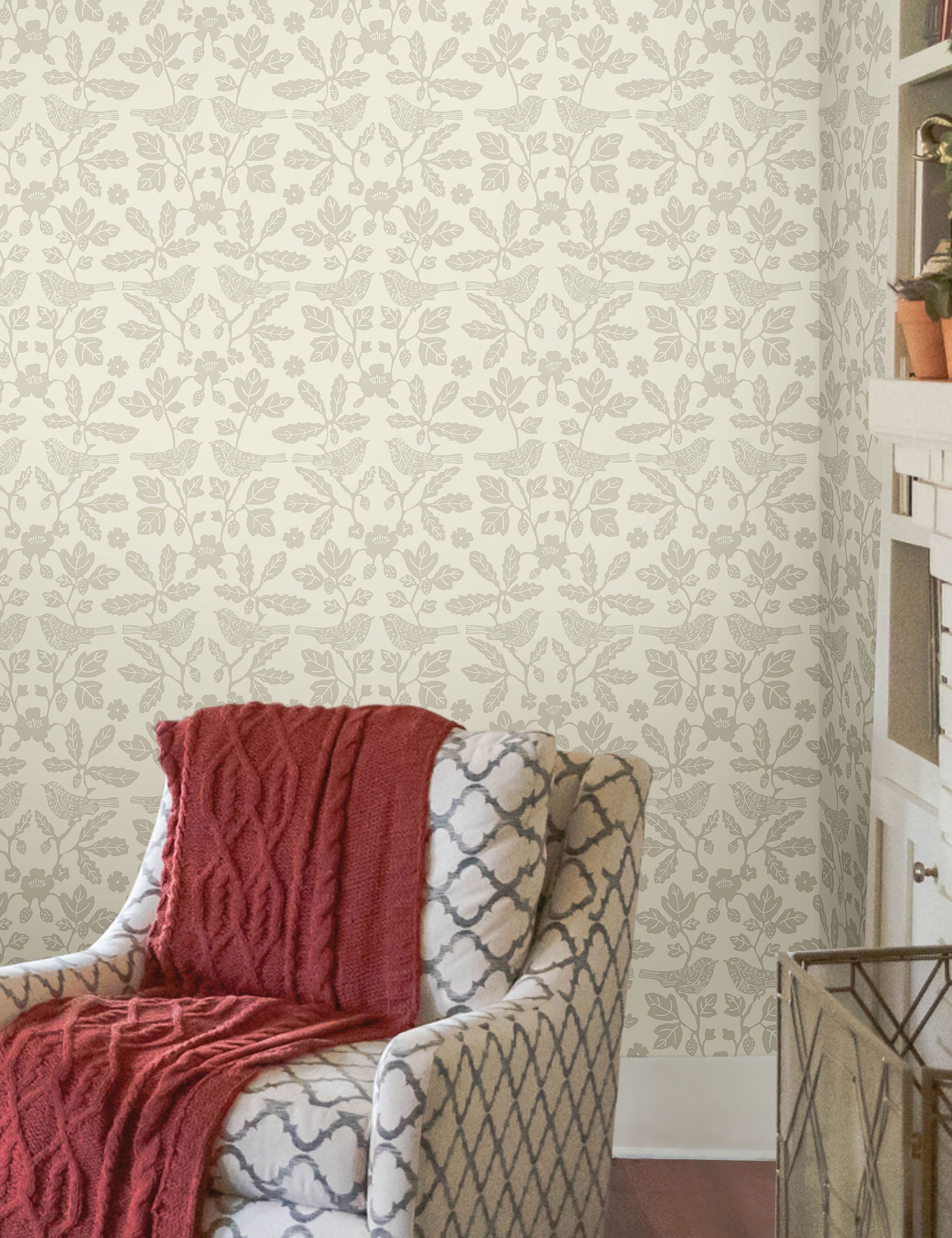 Lulu and Georgia Sparrow and Oak Peel + Stick Wallpaper by Erin & Ben Co. - view 6