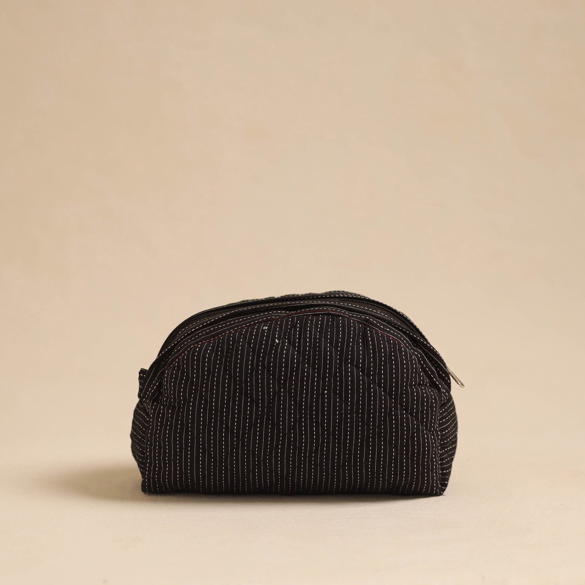 NOORI BAZAR Black - Handcrafted Cotton Quilted Cosmetic Pouch 04 - view 3
