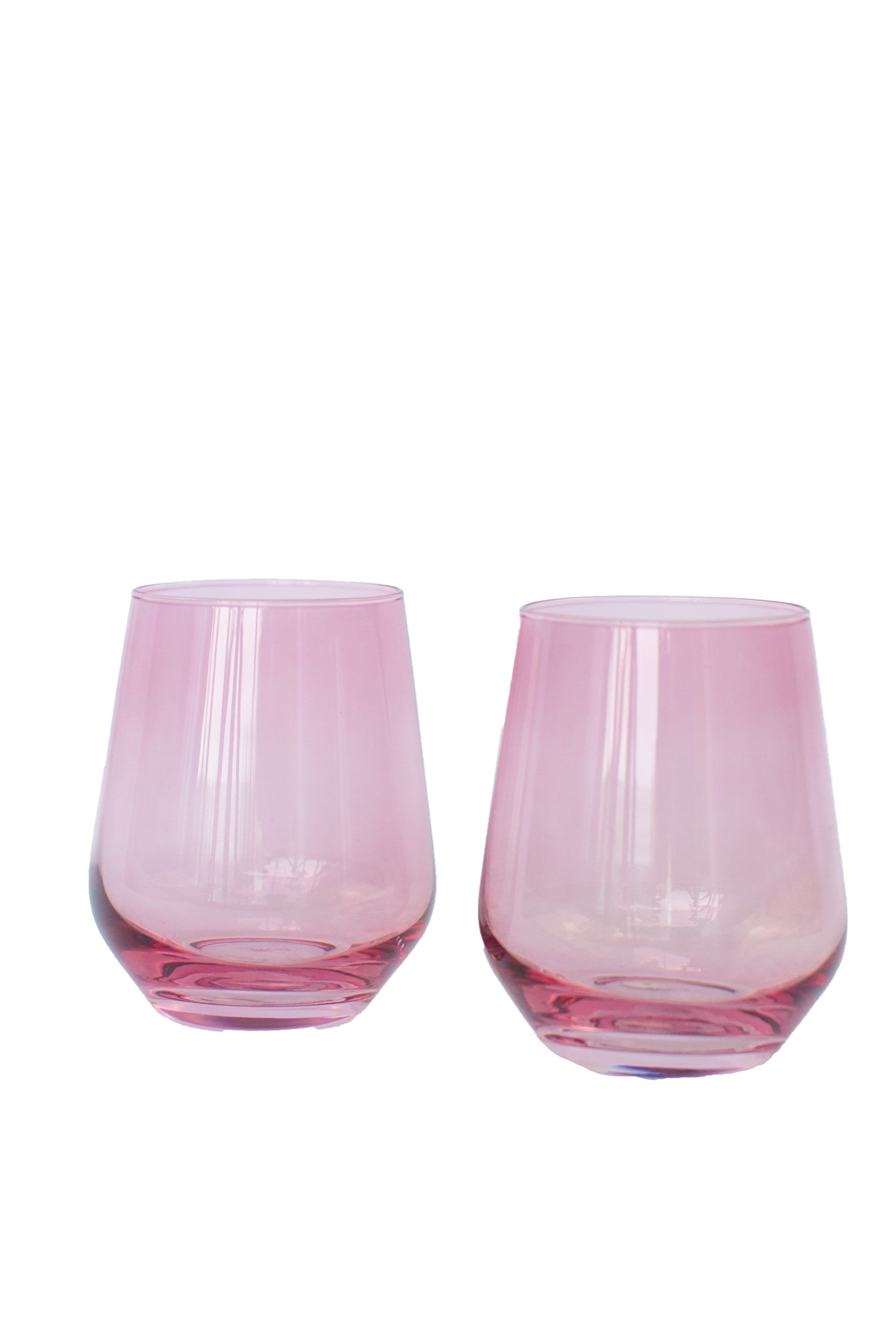 Estelle Colored Glass Estelle Colored Wine Stemless - Set of 6 {Rose} - view 9