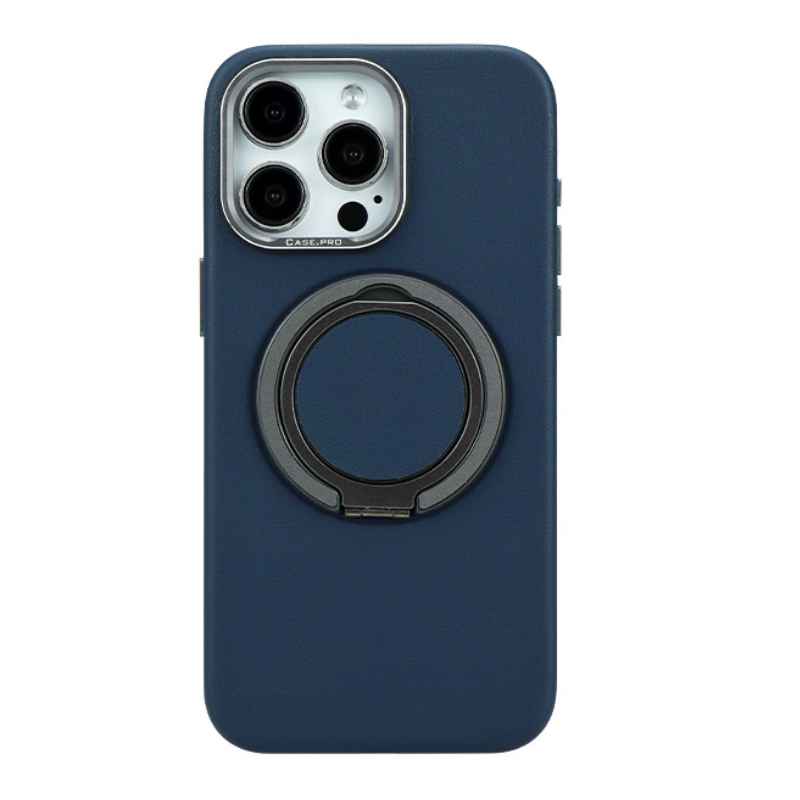 KShop Leather Magnetic Ring Case For iPhone 15 Plus - view 4
