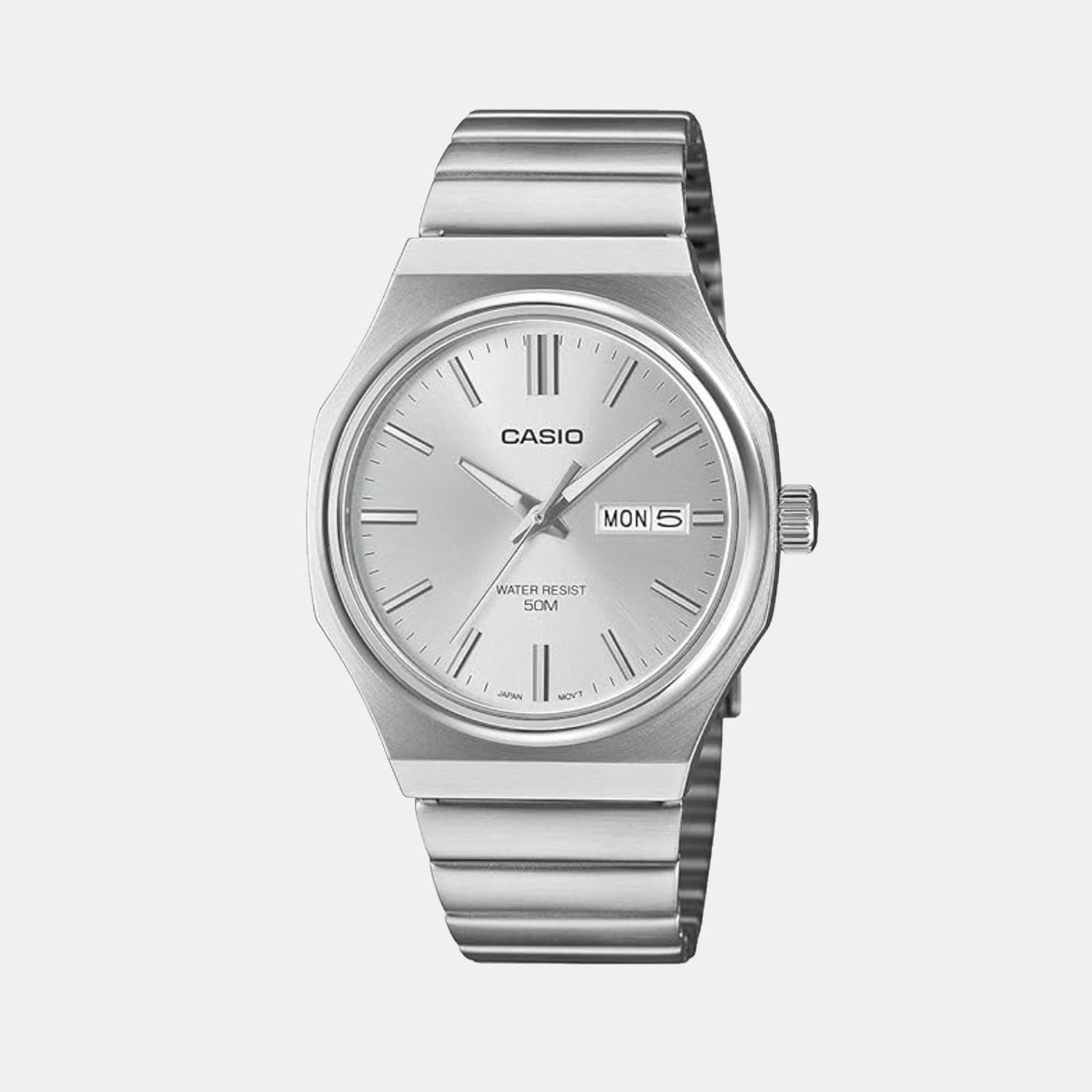Casio Enticer Men Quartz Silver Dial Analog Stainless Steel Watch A2417