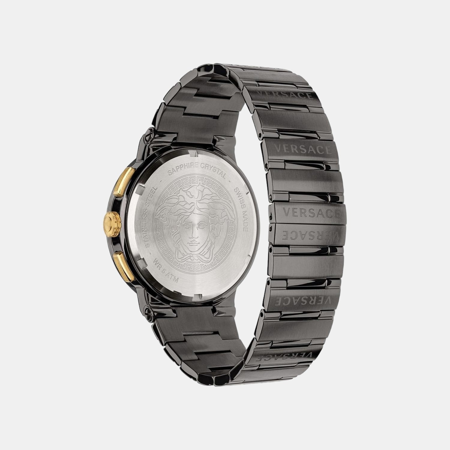 Versace Greca Men Quartz Grey Dial Chronograph Stainless Steel Watch VEZ900521 - view 2