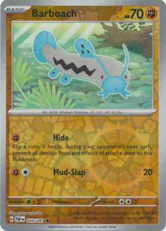 Common sv045-050 reverse – Pokémon Barboach - 050/091 - Common [sv045-050] [Reverse Holo]
