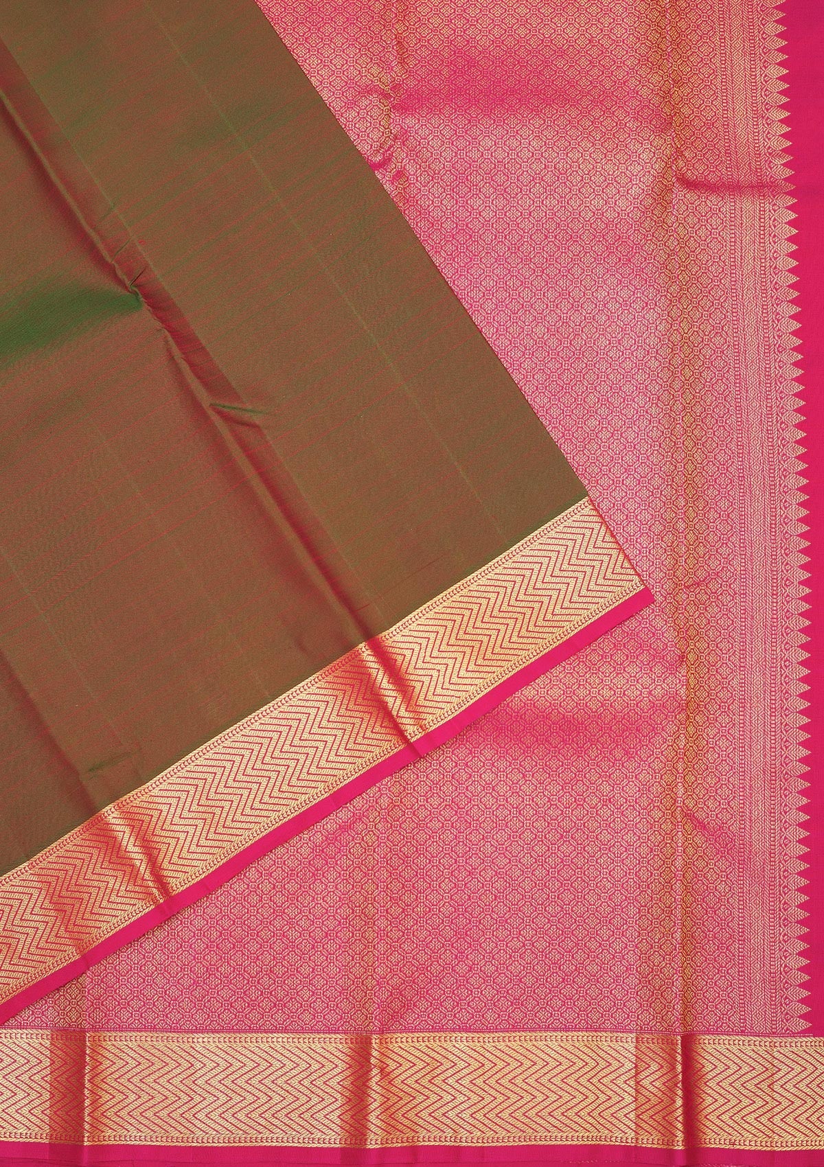 Koskii Mehendi Zariwork Pure Silk Saree – Women's - view 3