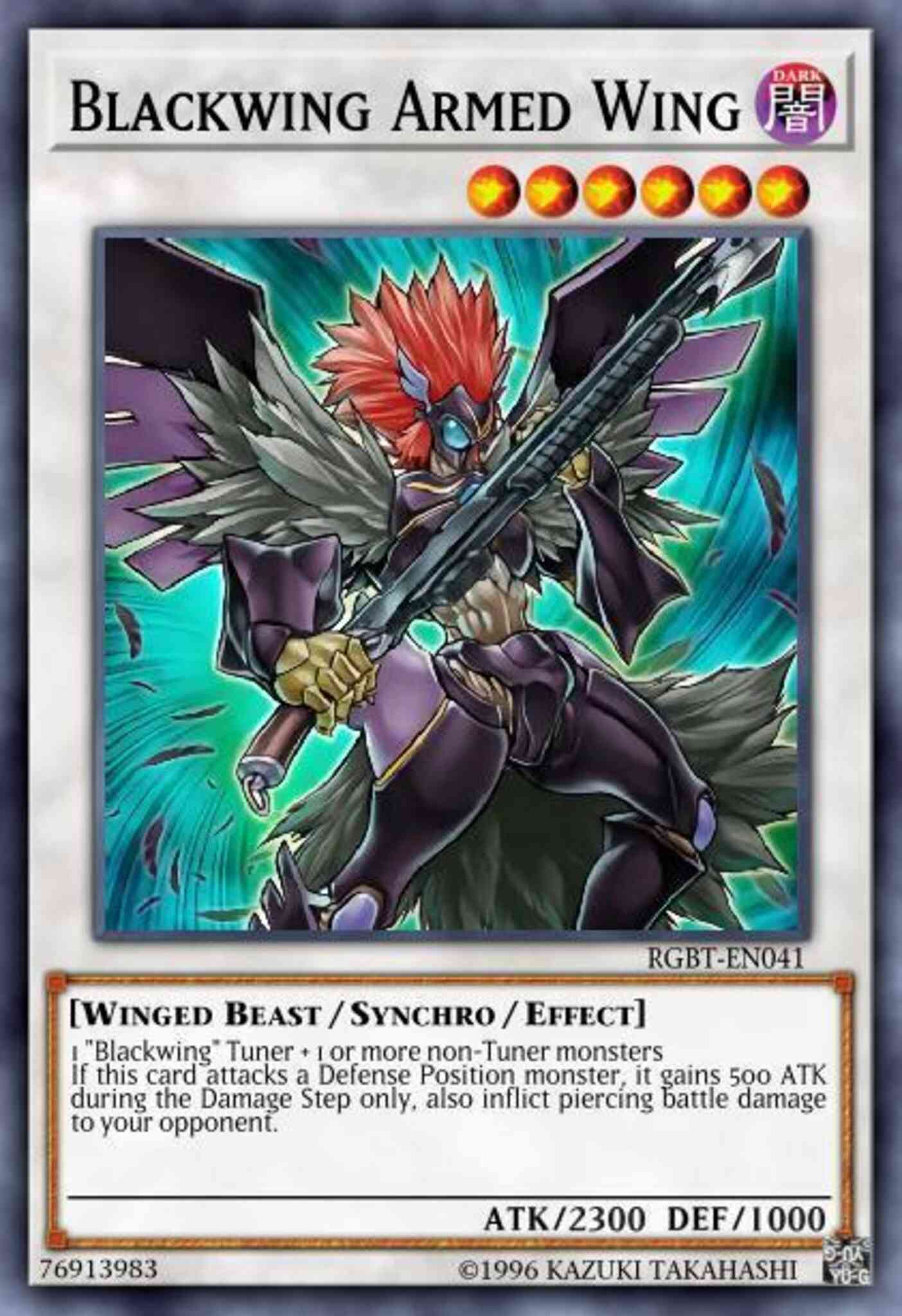 Yu-Gi-Oh! Blackwing Armed Wing - LC5D-EN133 - Ultra Rare - 1st Edition