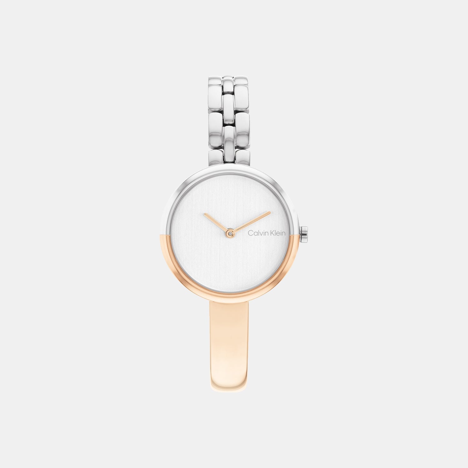Calvin Klein Bangled Women Quartz Silver Dial Analog Stainless Steel Watch 25200281