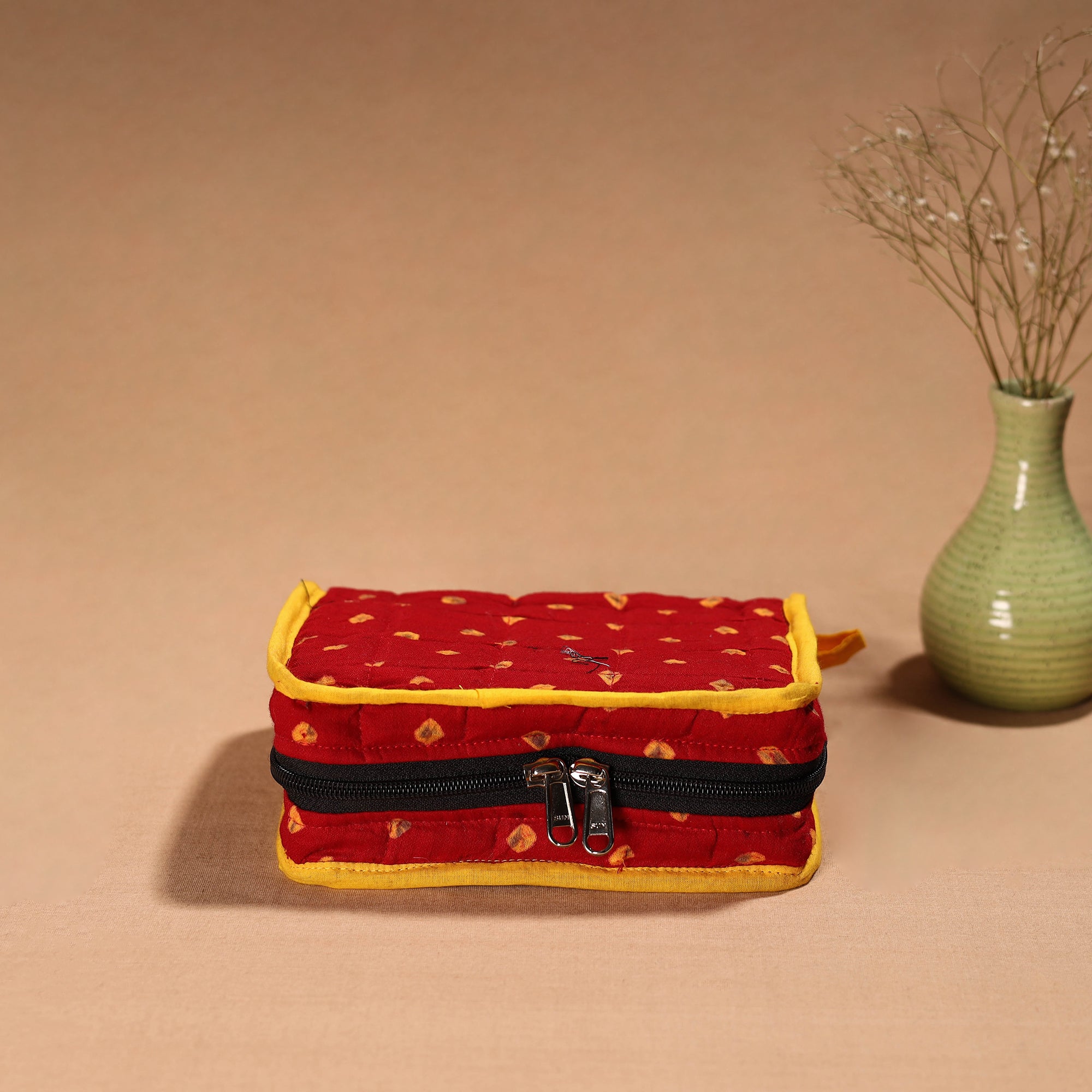 NOORI BAZAR Handmade 4 Pockets Cotton Jewellery Bag 05 - view 2