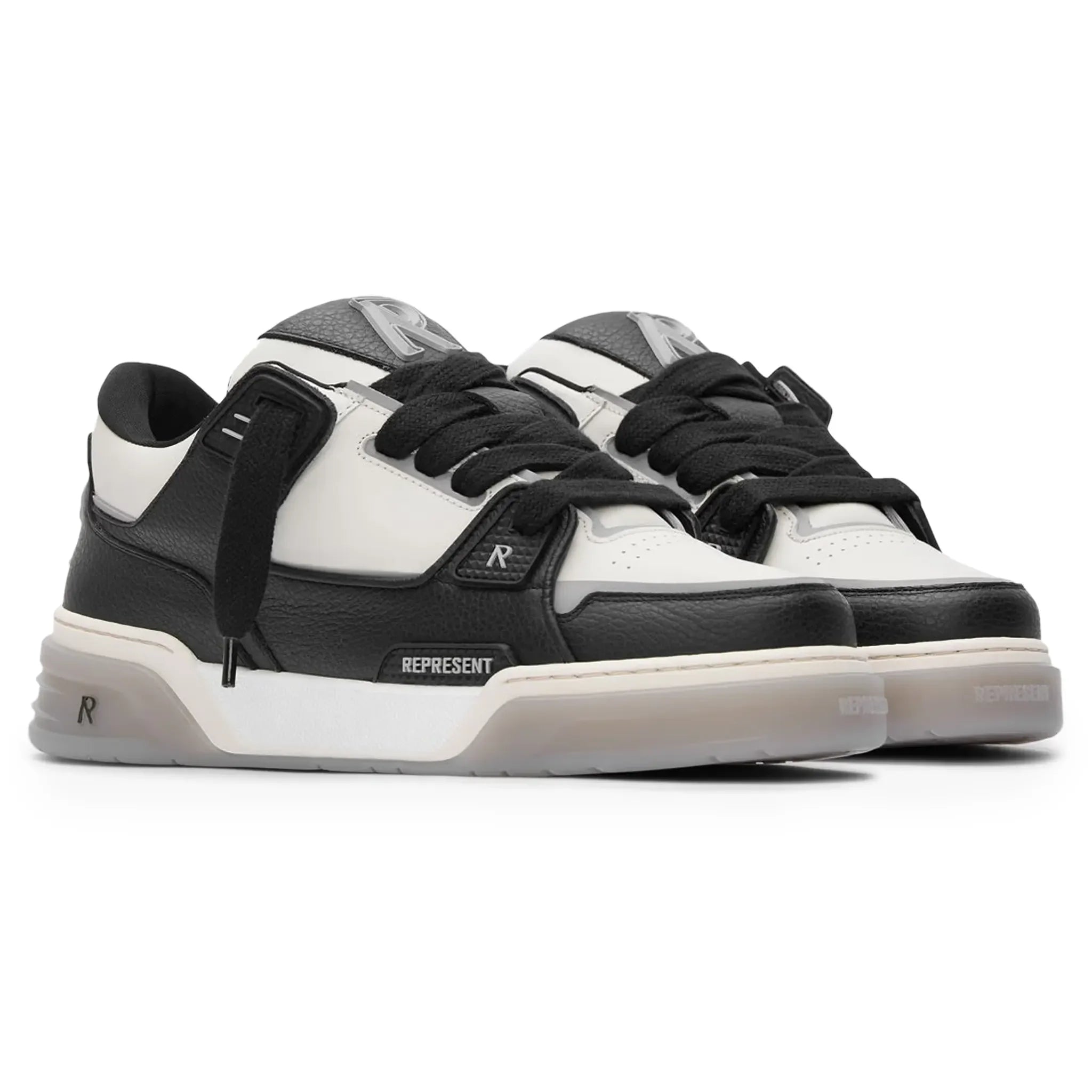 Represent Studio Black Vintage White Sneakers - view 2