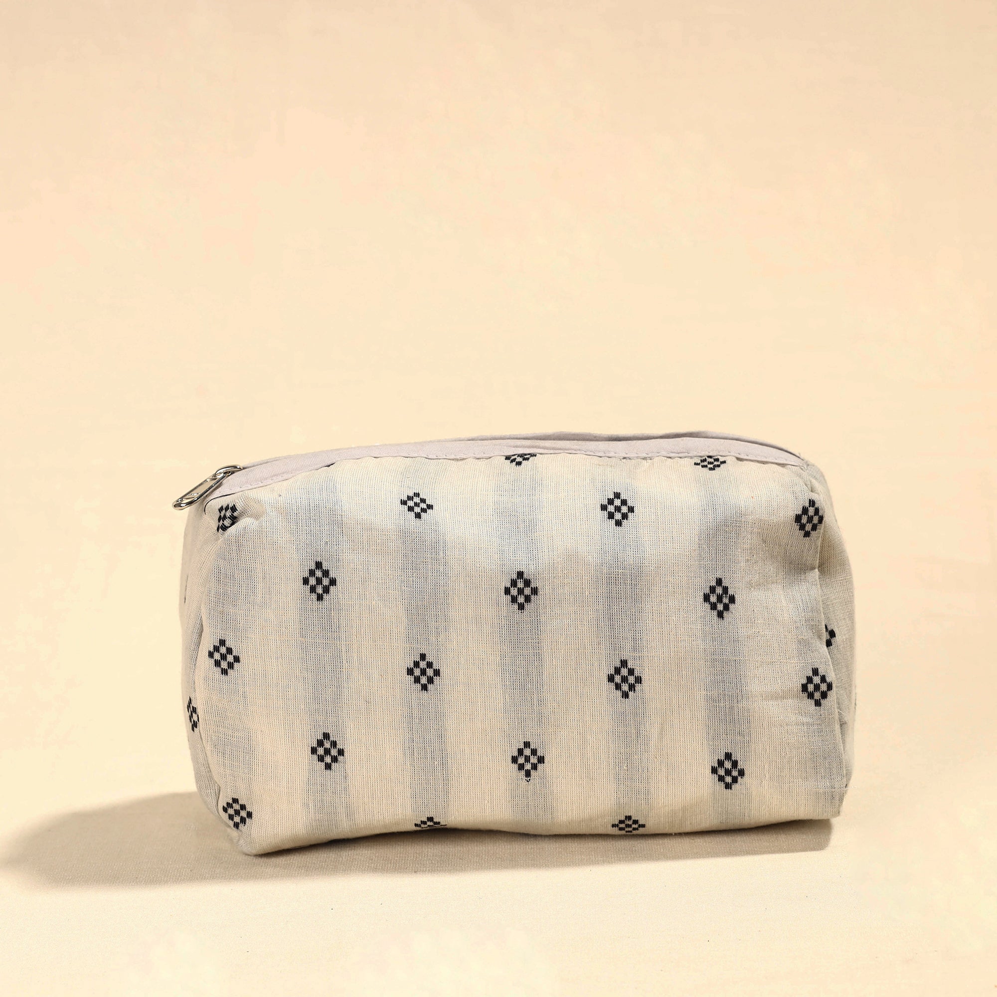 NOORI BAZAR Beige - Jacquard Cotton Toiletry Pouch