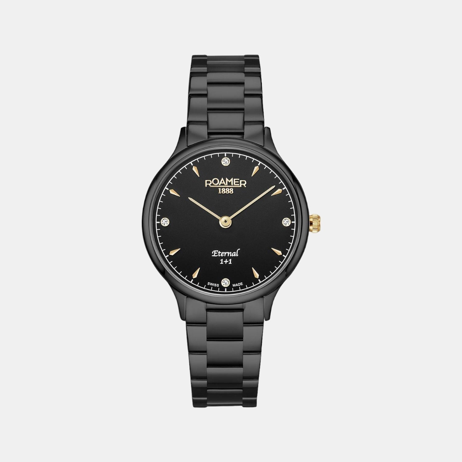 Roamer Eternal Women Quartz Grey Dial Analog Stainless Steel Watch 863857 45 55 50