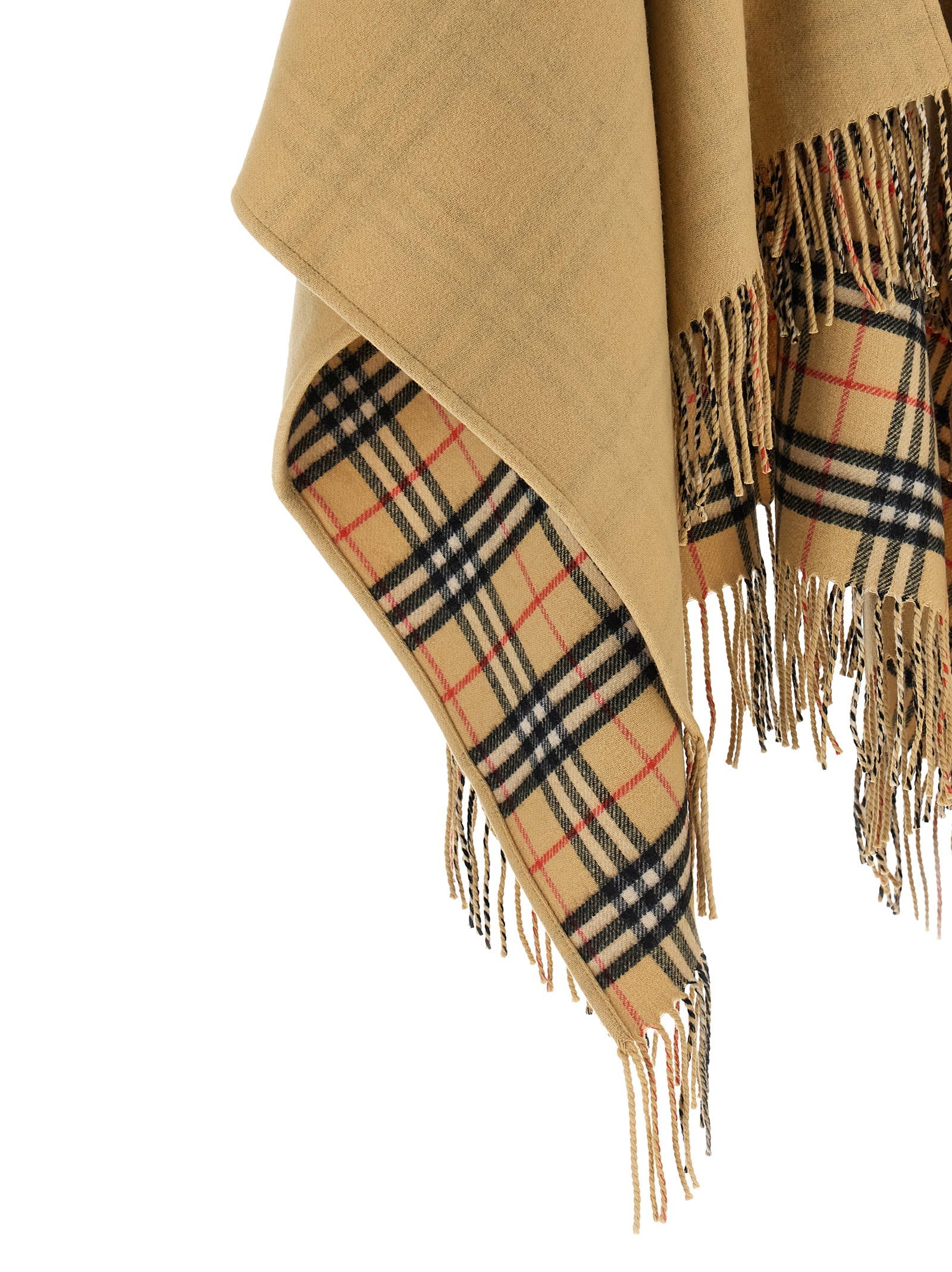 Burberry Check Wool Reversible Cape – 100% wool - view 5