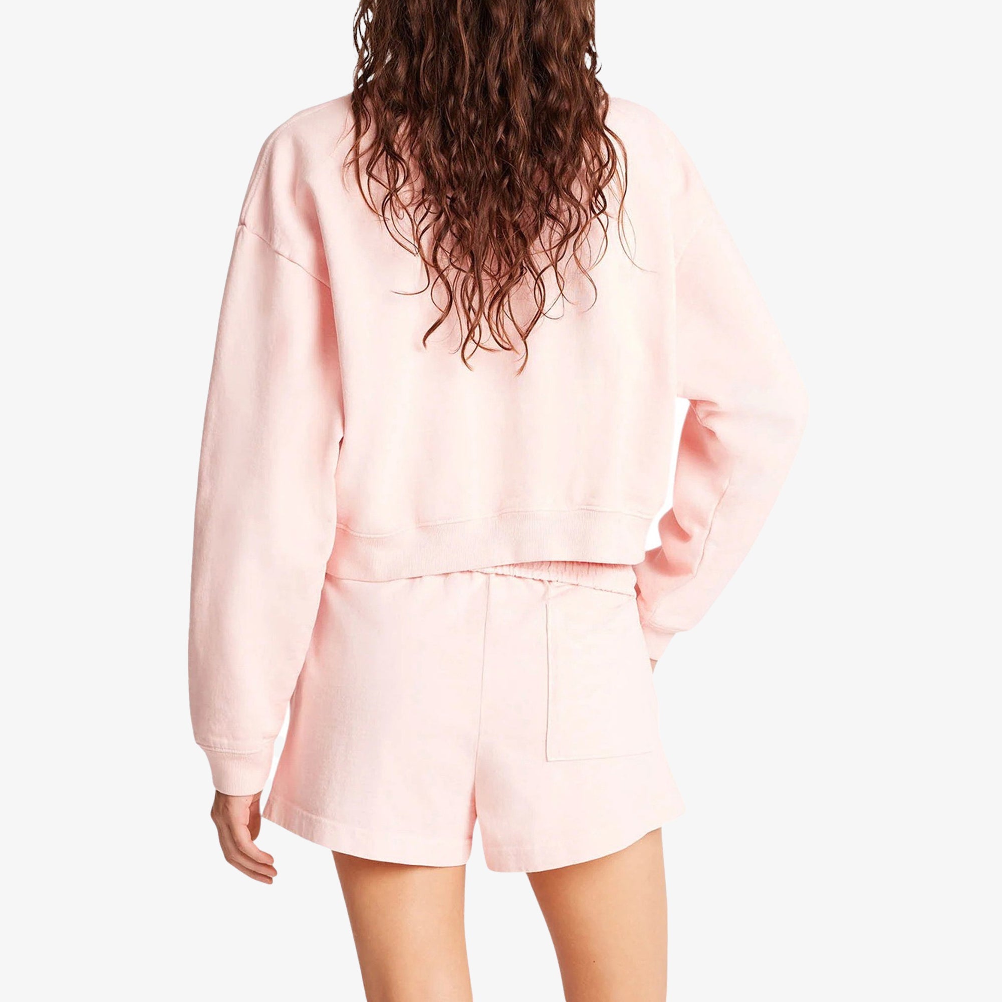 Sporty & Rich | California Cropped Crewneck { Ballet/white - view 4