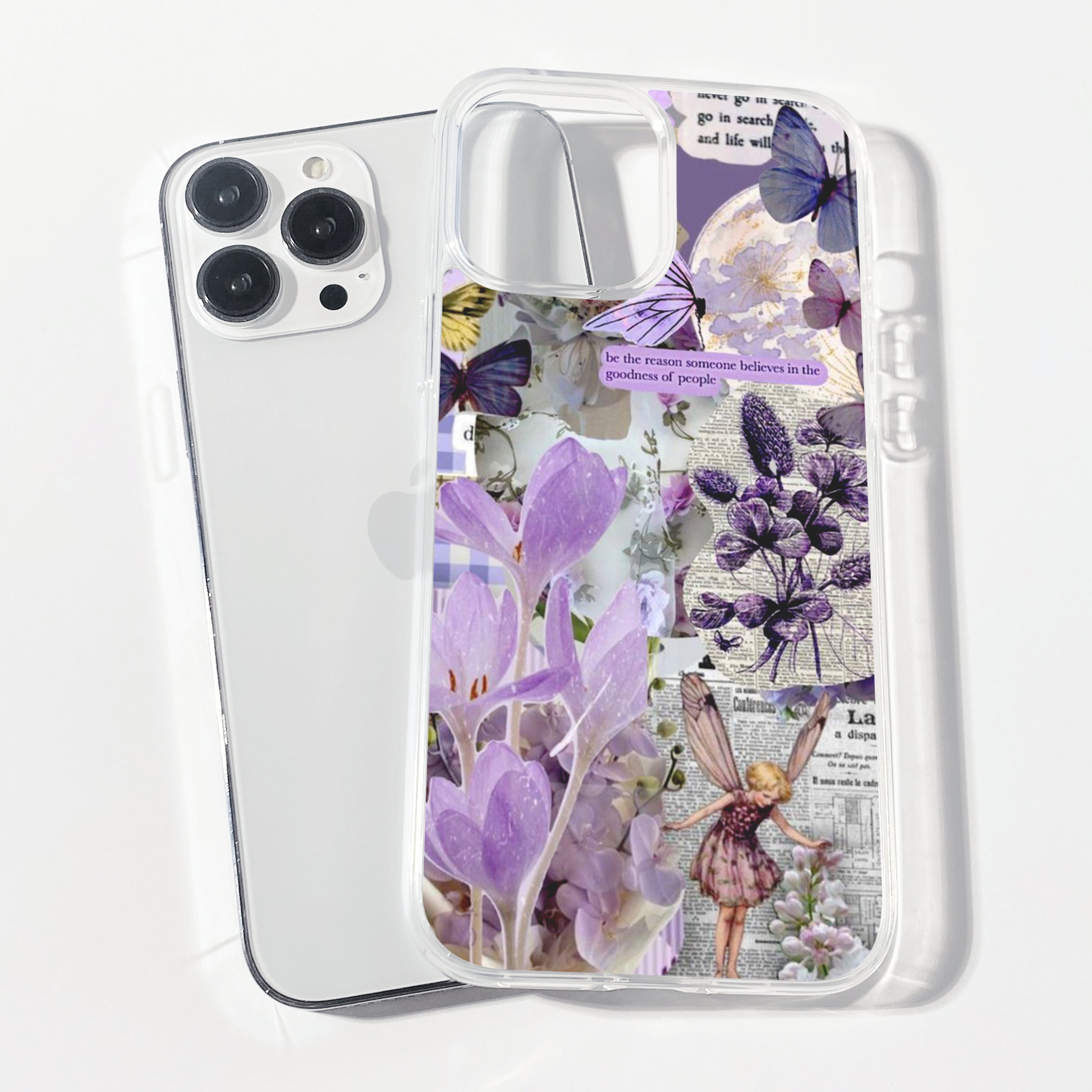Casebasket Old World Flora Clear Silicone Phone Cover