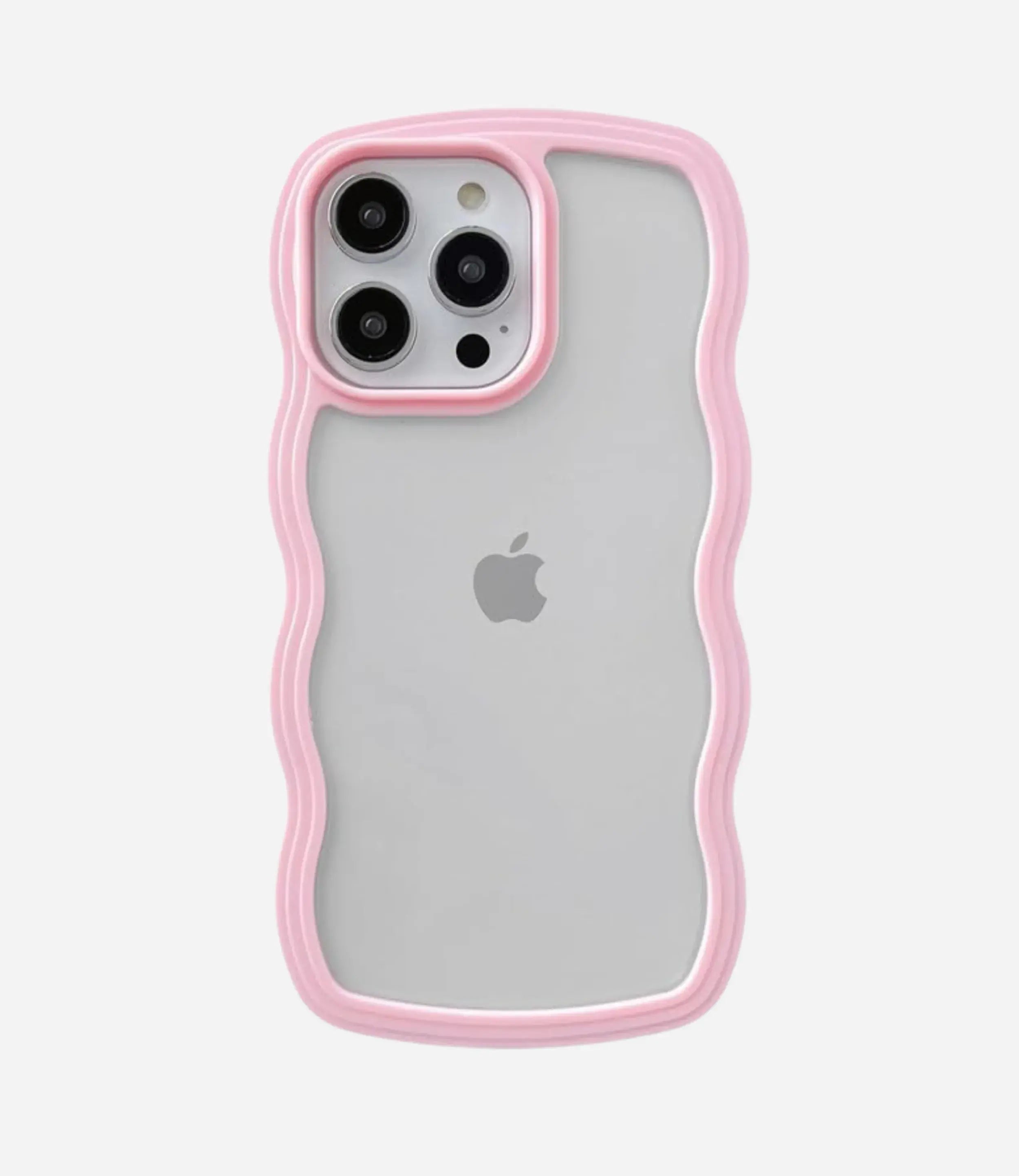 The Case Company Pink Wavy Clear Soft iPhone Case