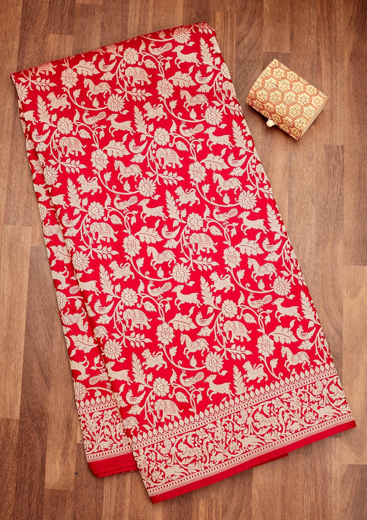Koskii Rani Pink Zariwork Pure Silk Saree – Women's