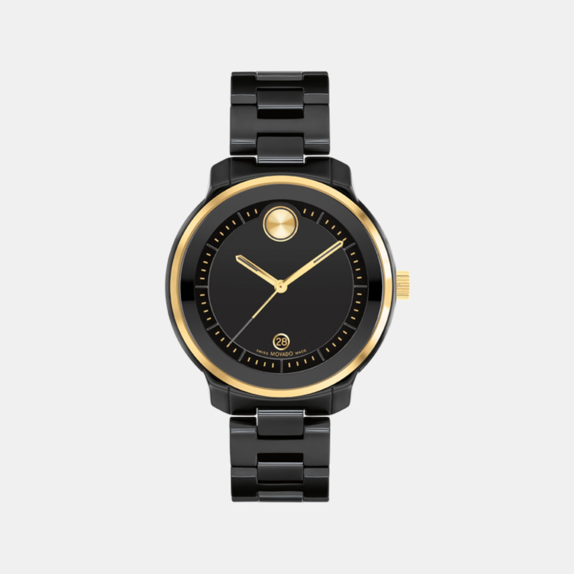 Movado Bold Women Quartz Black Dial Analog Stainless Steel Watch 3600936