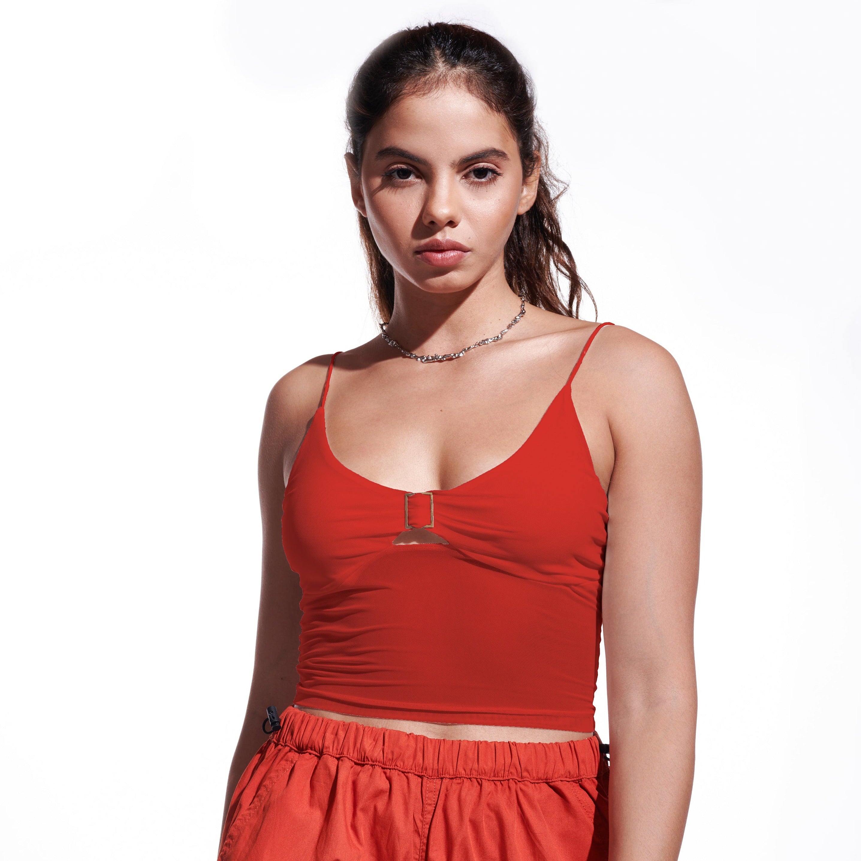IZF Red Mesh Buckle Tank Top - view 2