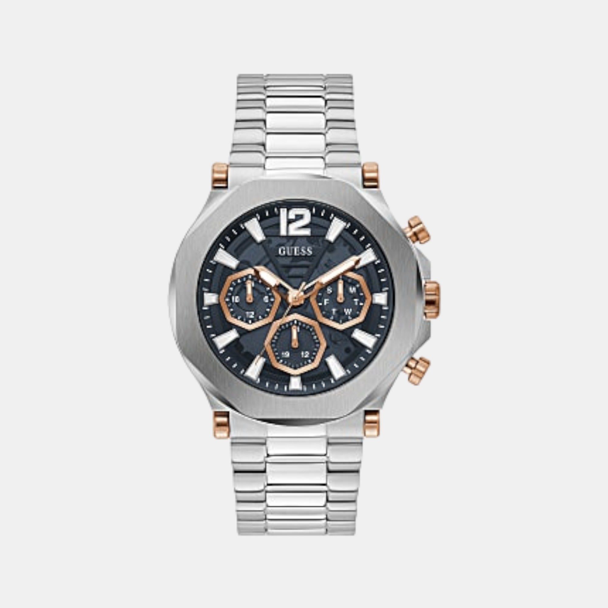 Guess Edge Men Quartz Blue Dial Chronograph Stainless Steel Watch GW0539G1