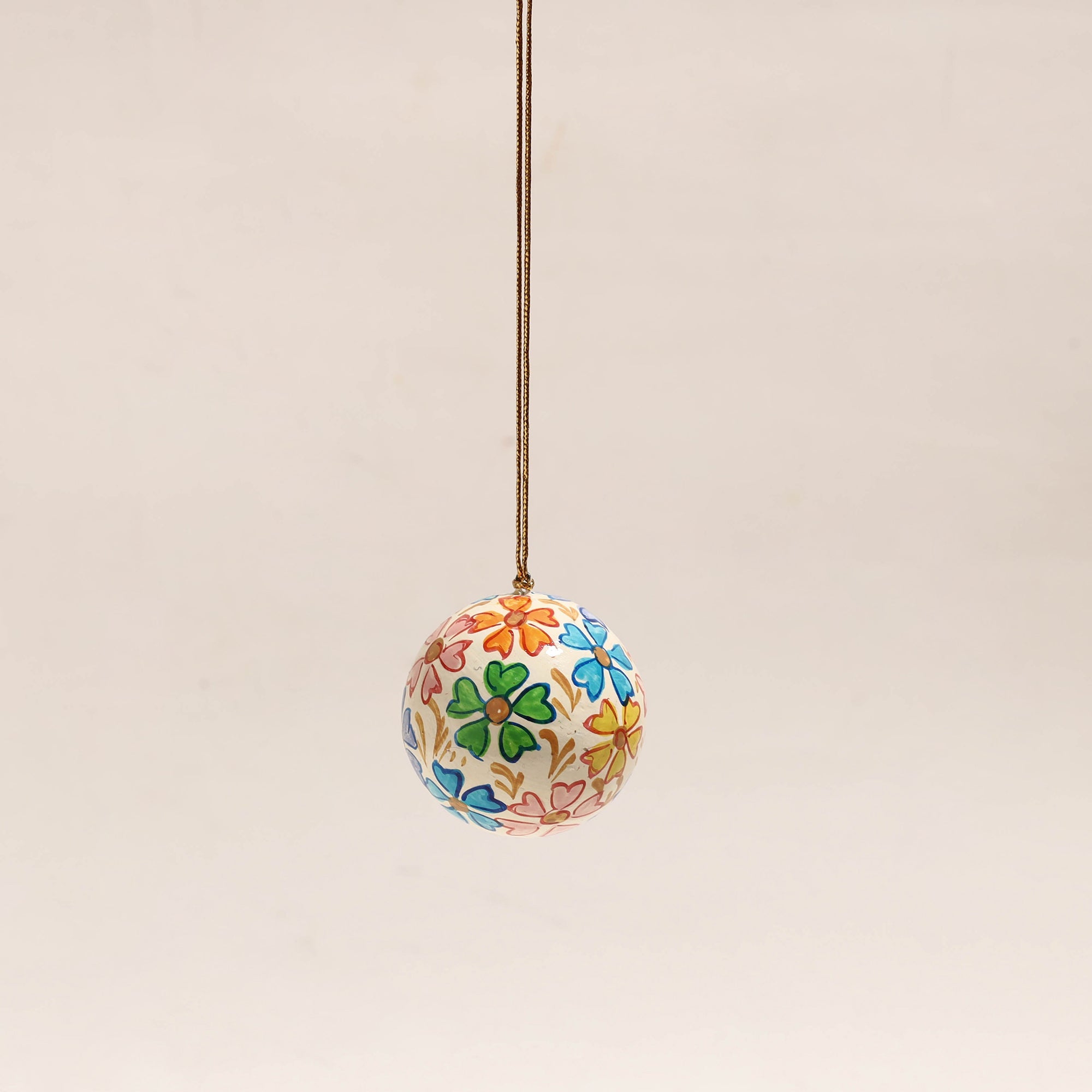 ZAHID HUSSAIN BHAT Ball - Kashmir Handpainted Christmas Decor Ornament - view 3