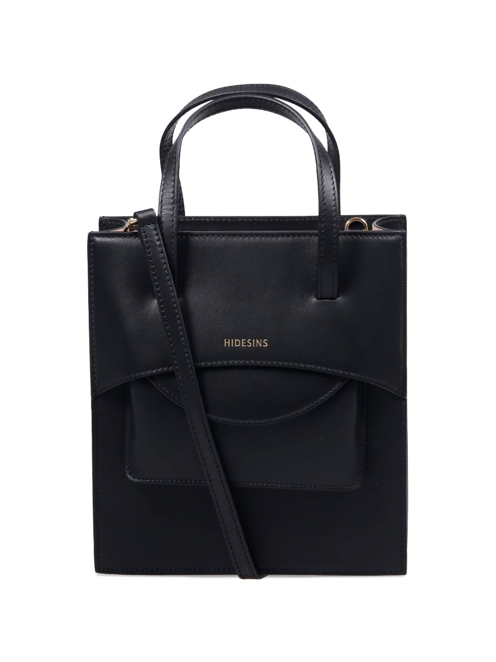 Hidesins Flap J Black Handbag – Calf Leather 100%