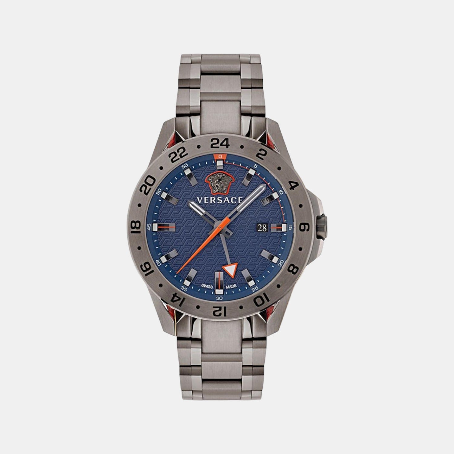 Versace Astron Men Quartz Blue Dial Analog Stainless Steel Watch VE2W00422