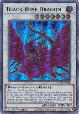 Yu-Gi-Oh! Black Rose Dragon (Green) - LDS2-EN110 - Ultra Rare - 1st Edition