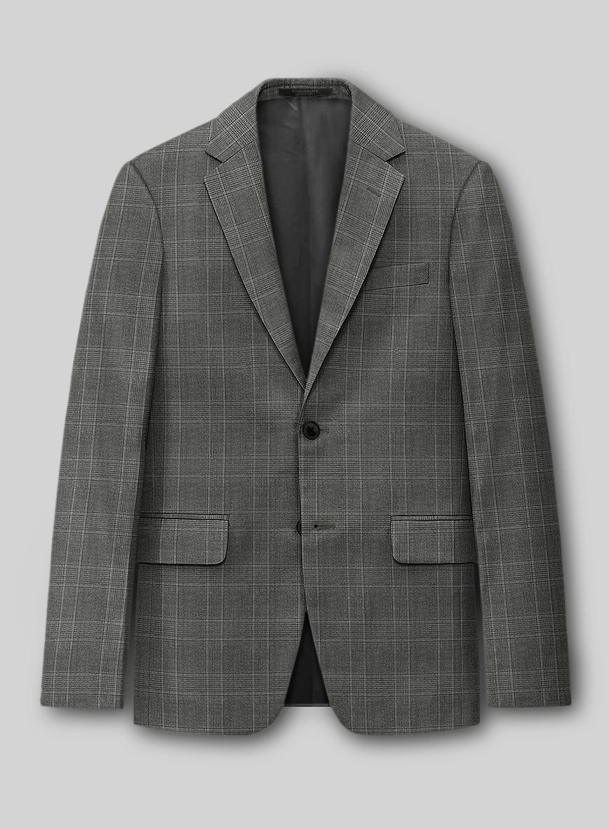 StudioSuits Napolean Porter Prince Of Wales Gray Wool Suit - view 3