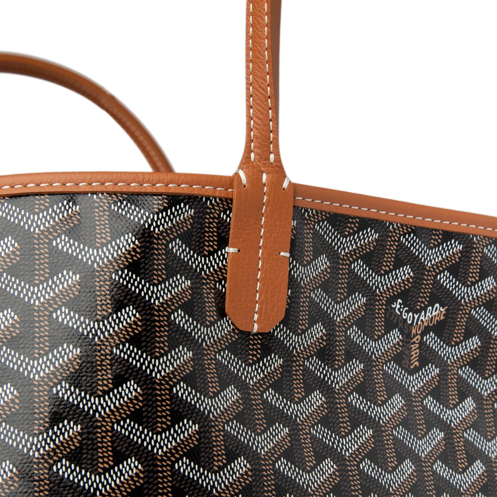 Goyard Saint Louis PM Tote Bag Black Tan - view 6